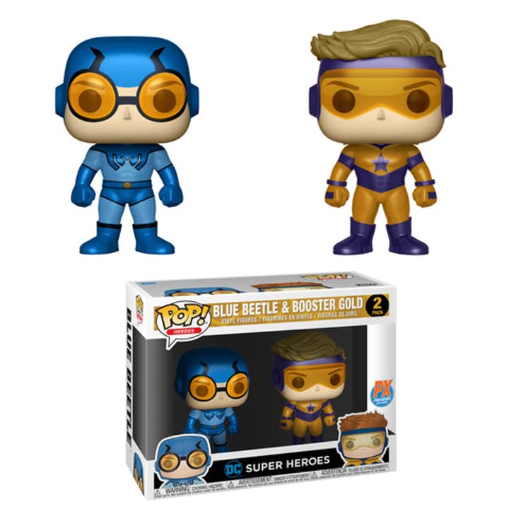 booster gold and blue beetle funko pop
