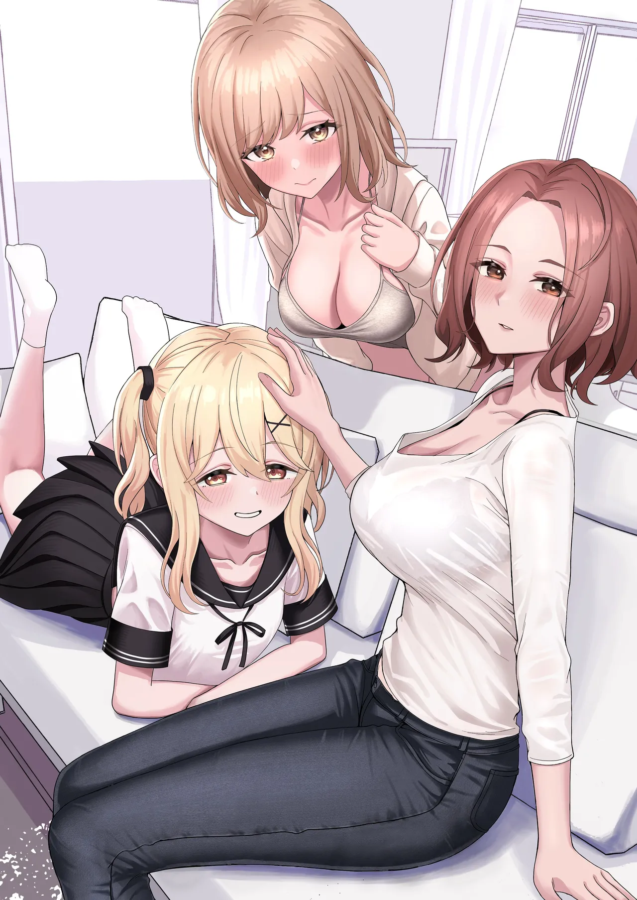 Chichi No Saikon De Doukyo Suru Koto Ni Natta Gibo No Gijou Shimai To Kawarugawaru Sex